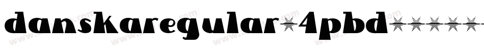 DanskaRegular-4PBD字体转换