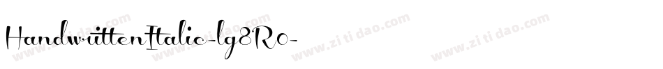 HandwrittenItalic-lg8R0字体转换