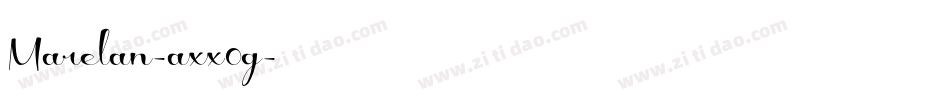 Marelan-axx0g字体转换