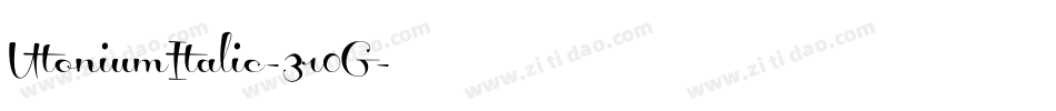 UtoniumItalic-3r0G字体转换