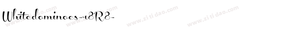 Whitedominoes-r8R8字体转换