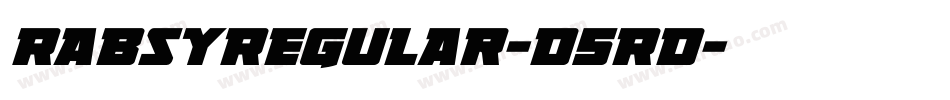 RabsyRegular-D5Rd字体转换