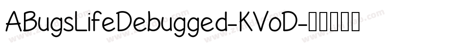 ABugsLifeDebugged-KVoD字体转换