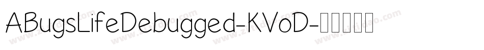 ABugsLifeDebugged-KVoD字体转换