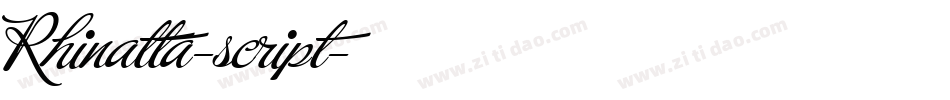 Rhinatta-script字体转换