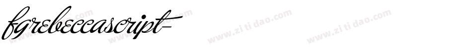fgrebeccascript字体转换