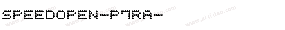 Speedopen-p7Ra字体转换