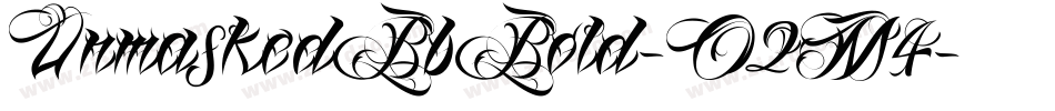 UnmaskedBbBold-O2M4字体转换 UnmaskedBbBold-O2M4字体转换