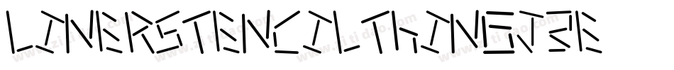 LinerstencilThin-gJ3E字体转换