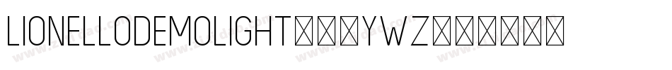 LionelloDemoLight-51ywZ字体转换