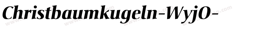 Christbaumkugeln-WyjO字体转换