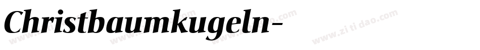 Christbaumkugeln字体转换