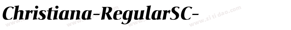 Christiana-RegularSC字体转换