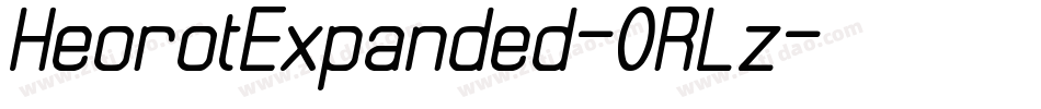 HeorotExpanded-0RLz字体转换