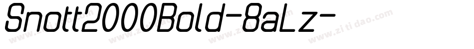Snott2000Bold-8aLz字体转换
