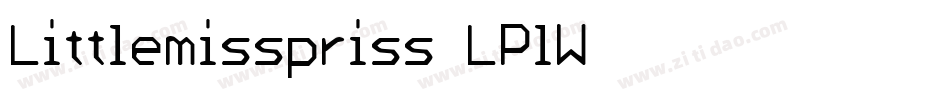 Littlemisspriss-LPlW字体转换