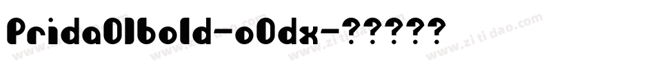 Prida01bold-oOdx字体转换