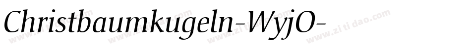 Christbaumkugeln-WyjO字体转换