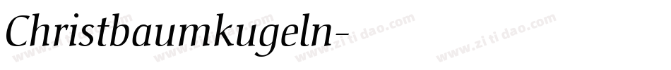 Christbaumkugeln字体转换