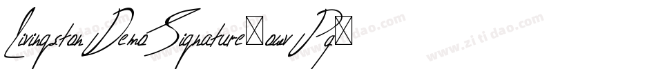 LivingstonDemoSignature-owvPq字体转换