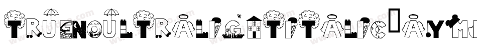 TruenoUltralightItalic-AYmD字体转换