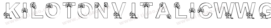KilotonV10Italic-WW7G字体转换