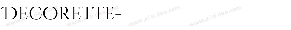 Decorette字体转换