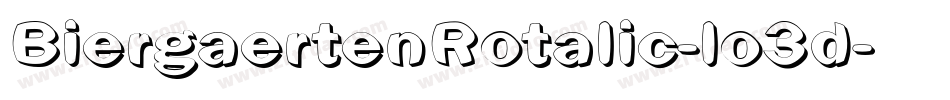 BiergaertenRotalic-lo3d字体转换