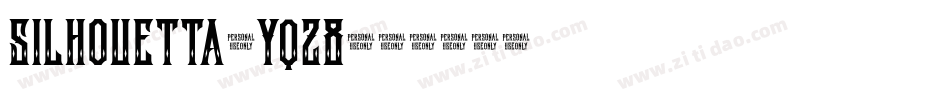 Silhouetta-Yq28字体转换
