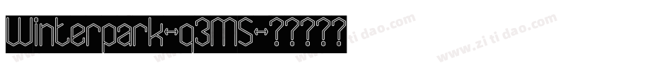 Winterpark-q3M5字体转换