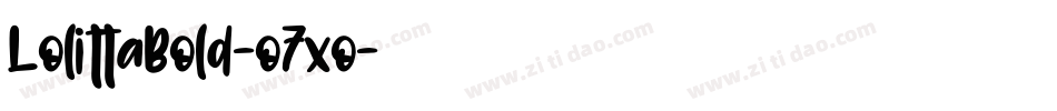LolittaBold-o7xo字体转换
