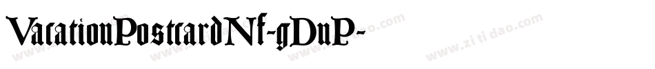 VacationPostcardNf-gDnP字体转换
