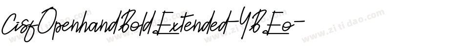 CisfOpenhandBoldExtended-YBEo字体转换