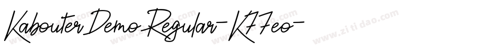 KabouterDemoRegular-K77eo字体转换