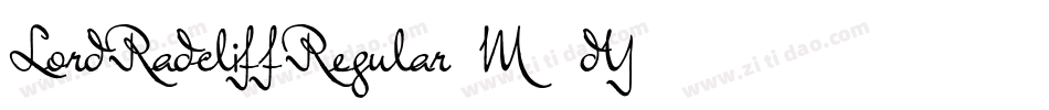 LordRadcliffRegular-M5dY字体转换