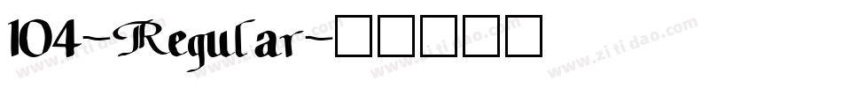104-Regular字体转换