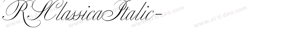RSClassicaItalic字体转换