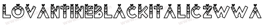 LovantineBlackItalic-zWWa字体转换