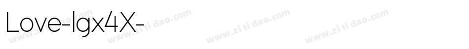 Love-lgx4X字体转换