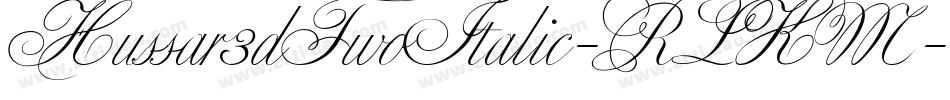 Hussar3dTwoItalic-RLKM字体转换