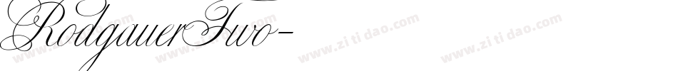 RodgauerTwo字体转换