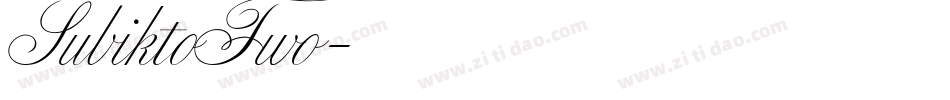 SubiktoTwo字体转换