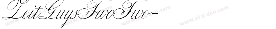 ZeitGuysTwoTwo字体转换