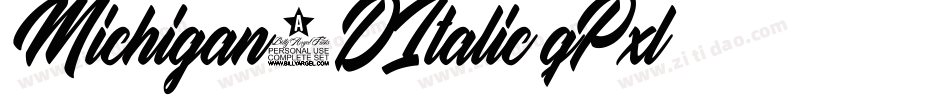 Michigan3DItalic-qPxl字体转换