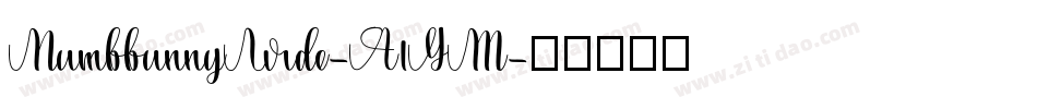 NumbbunnyWide-A1YM字体转换