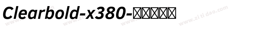 Clearbold-x380字体转换