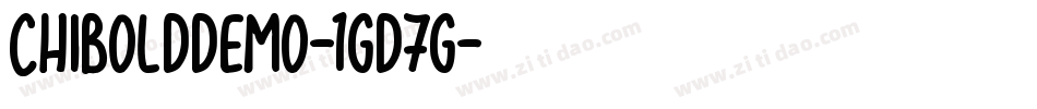 Chibolddemo-1GD7g字体转换