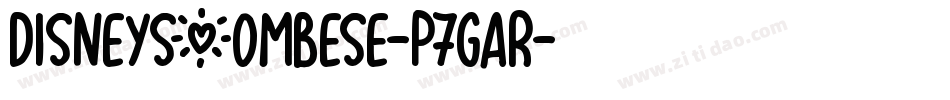 DisneysZombese-p7gAr字体转换
