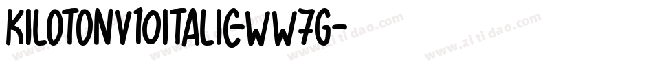 KilotonV10Italic-WW7G字体转换