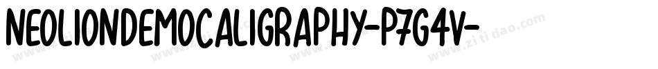 NeolionDemoCaligraphy-p7g4v字体转换 NeolionDemoCaligraphy-p7g4v字体转换